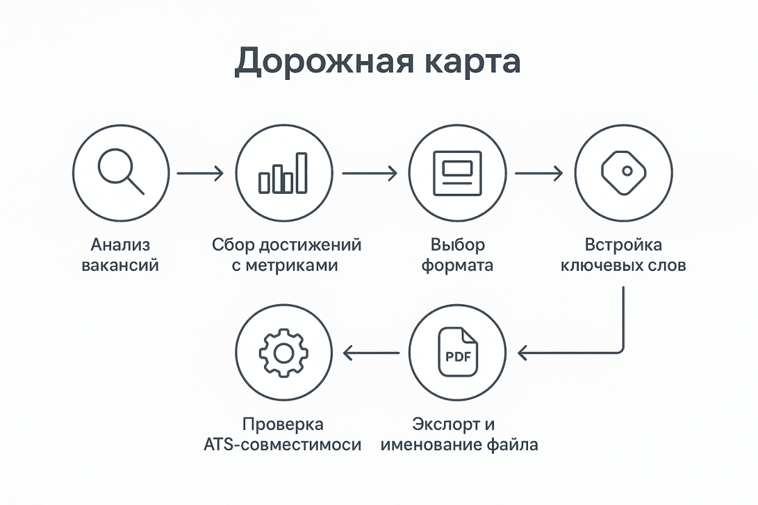 Дорожная карта составления резюме