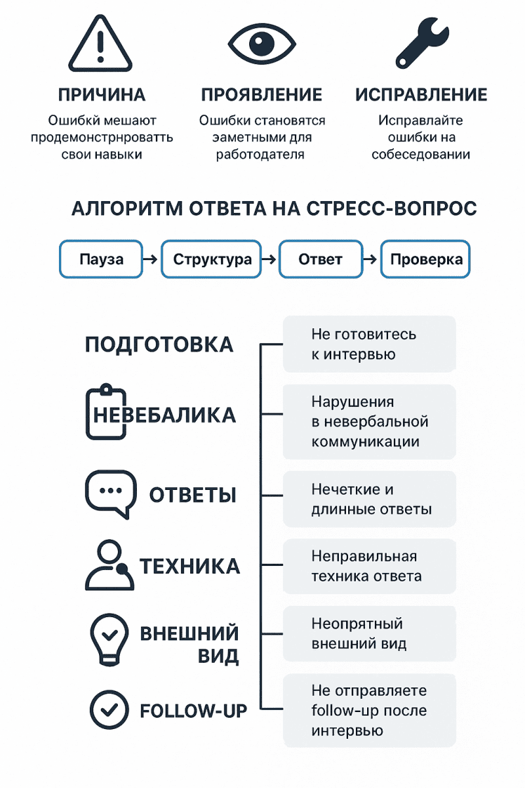 Как исправлять ошибки на собеседовании